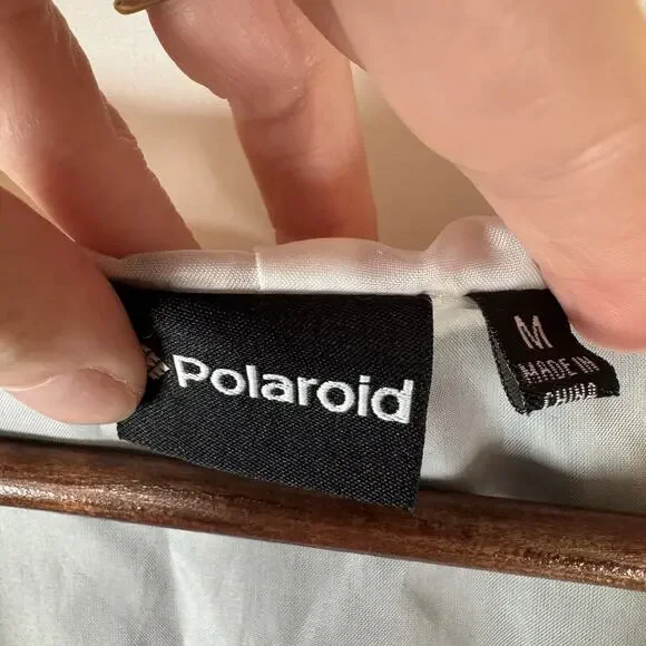 Polaroid Unisex M Hooded Windbreaker Jacket Zip Lightweight Retro Colorful READ - Picture 7 of 14